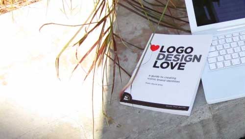Logo Design Love book and MacBook