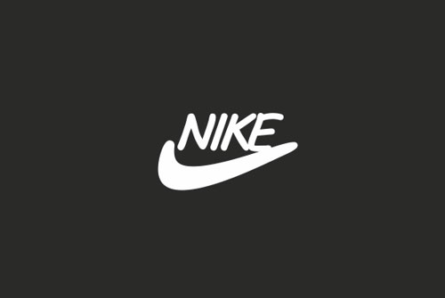 Nike logo in Comic Sans