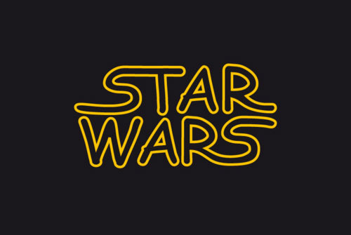 Star Wars logo in Comic Sans