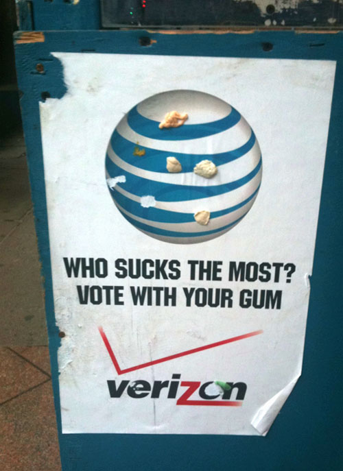 AT&T Verizon gum vote