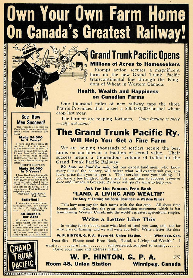 Grand Trunk Pacific ad