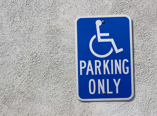 Wheelchair parking only