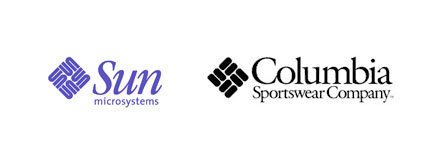 sun microsystems columbia sportswear logos