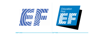 Paul Rand's Education First logo redesigned