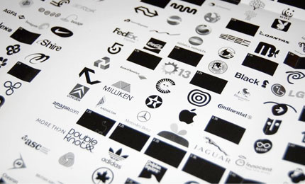 black and white logos