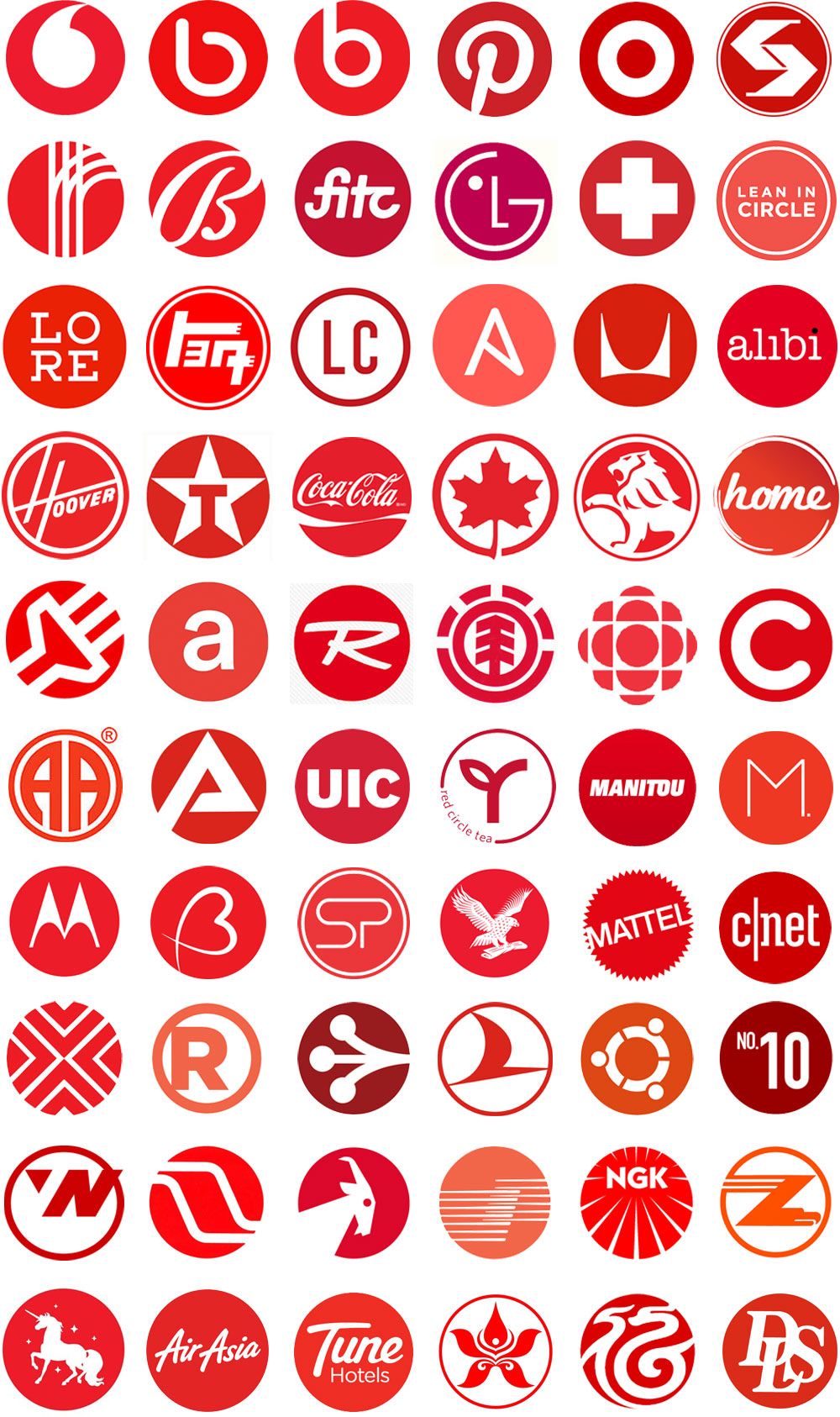 Red circle logos