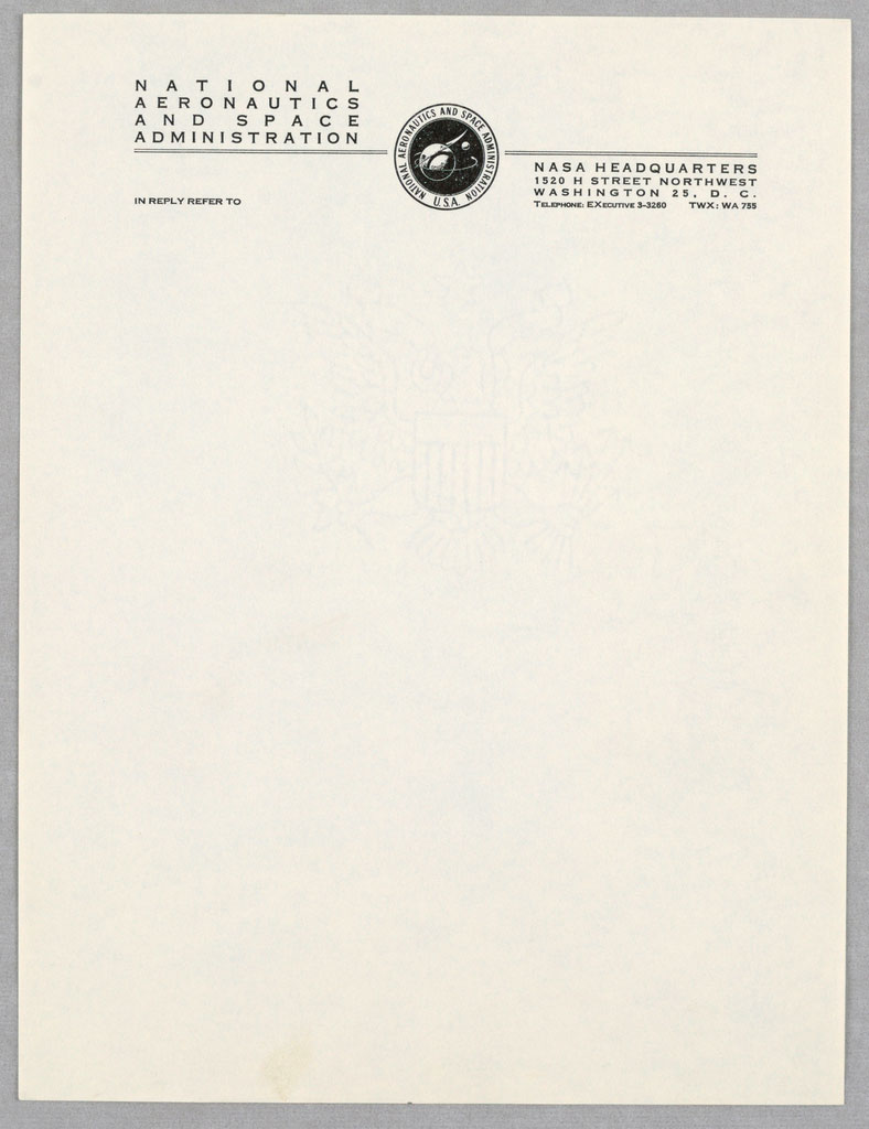 NASA letterhead 1959