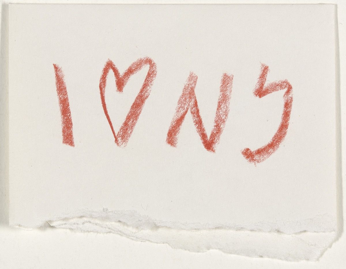 I Love New York logo sketch, Milton Glaser