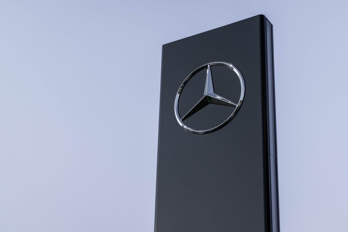 Mercedes logo signage