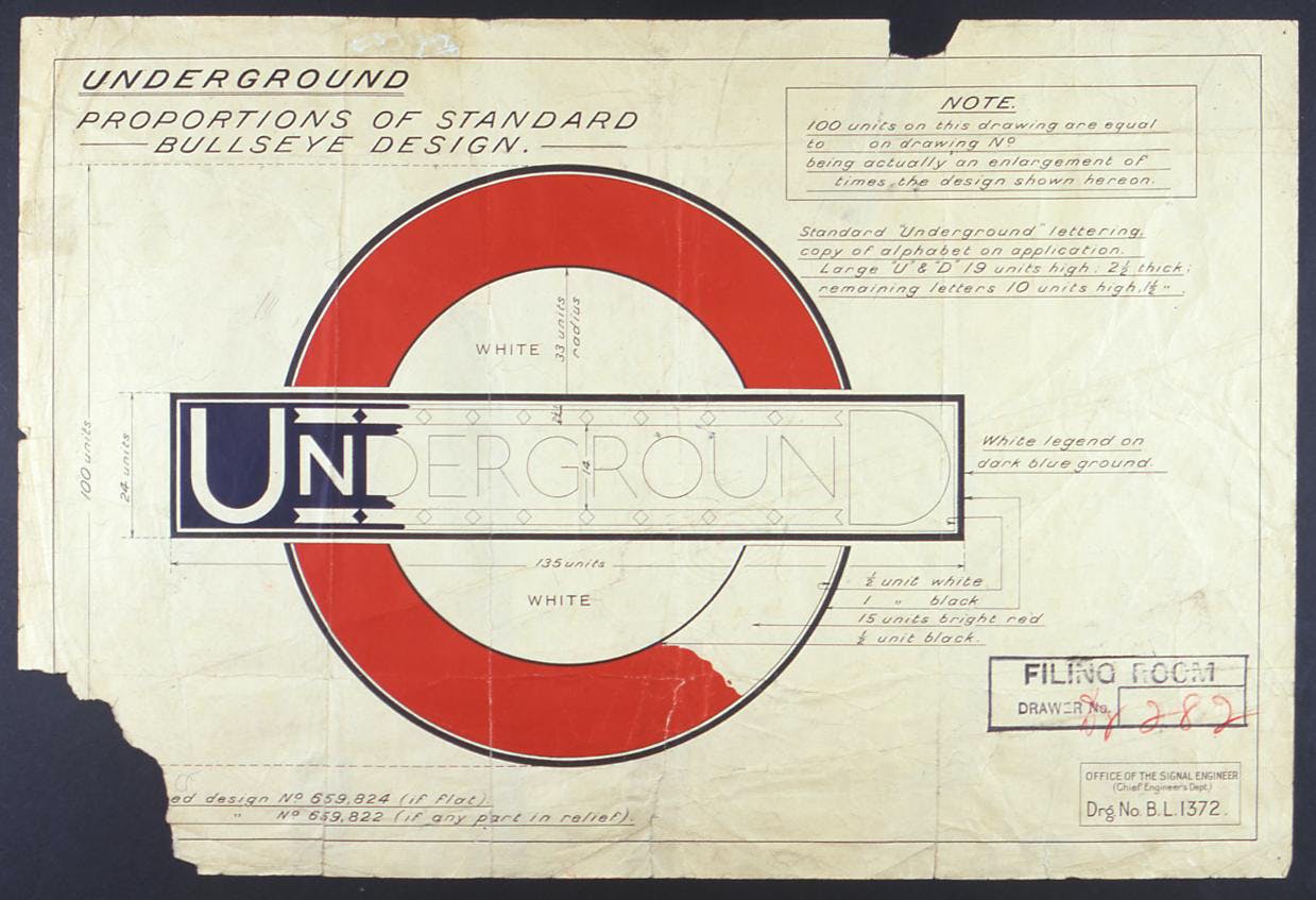 London Underground logo Edward Johnston