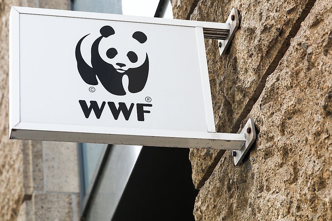 WWF logo signage