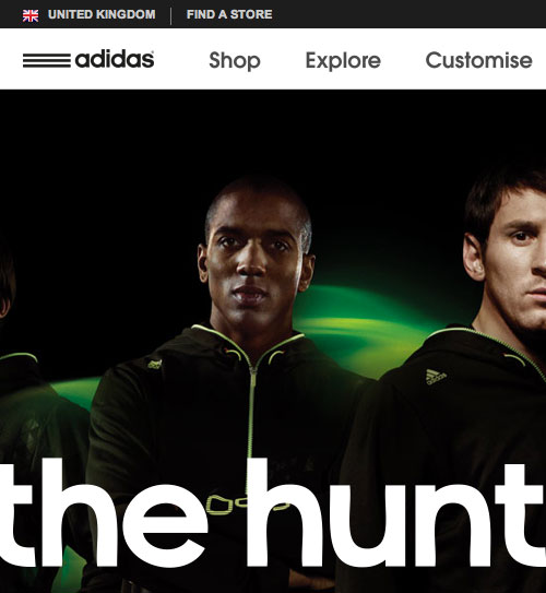 Adidas website Nov 2011