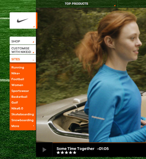 Nike website Nov 2011