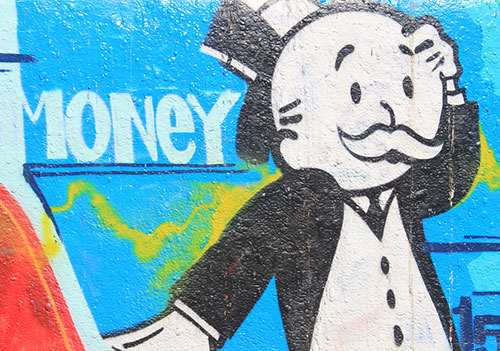 Monopoly money graffiti