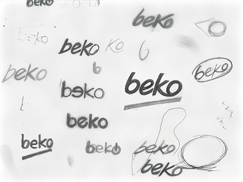 Beko logo sketches