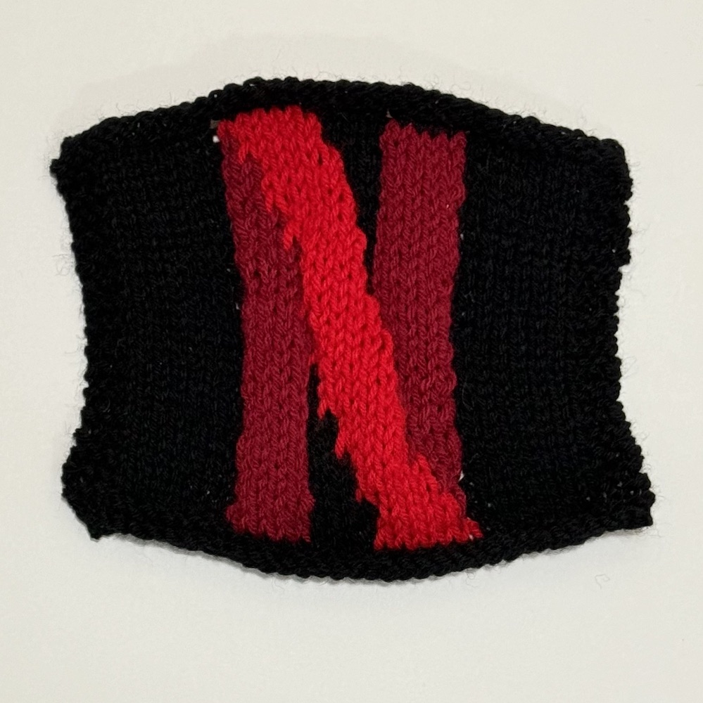 Embroidered Netflix logo
