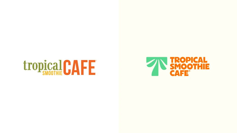 Tropical Smoothie logo old new